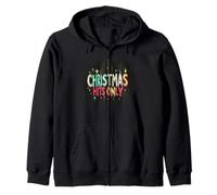 Colorful Christmas Hits Only Statement Zip Hoodie