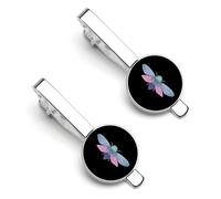 Colorful Cicada Silver Tie Clip Suit Accessories for Men Necktie Bar Set Pin Business Wedding