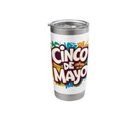 Colorful Cinco De Mayo Backprint Festival Stainless Steel Insulated Tumbler