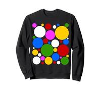 Colorful Circles Abstract Geometric Art Rainbow Dots Sweatshirt