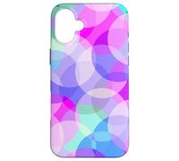 Colorful Circles Light Pink Blue Purple Pattern Shapes Mania Case for iPhone 16 Plus