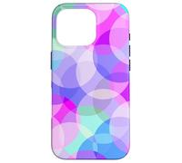 Colorful Circles Light Pink Blue Purple Pattern Shapes Mania Case for iPhone 16 Pro