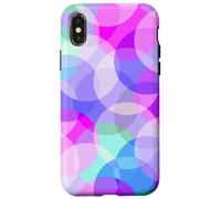 Colorful Circles Light Pink Blue Purple Pattern Shapes Mania Case for iPhone X/XS