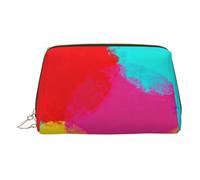 Colorful Circles Print Travel Makeup Bag Cosmetic Bag Organizer for Daily Use and Travel Business Trip