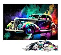 Colorful Classic Sports Car 1000 Piece Jigsaw Puzzles for Adults cardboard Jigsaw Relaxing Entertainment, Home Decor 26X38CM/10.23x14.96inch