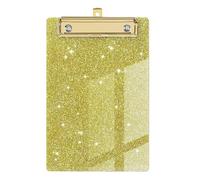 Colorful Clipboards - Sparkly Glitter Storage, Fashion Low Profile Chic | Acrylic 14.4x9.8x1.2cm 5.67x3.86x0.47in 580g Light A6 Clipboard with Metal Clip for Kids Students Teachers Women Artists