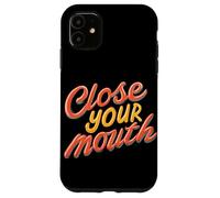Colorful Close your Mouth Speech Emblem Case for iPhone 11