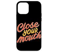 Colorful Close your Mouth Speech Emblem Case for iPhone 12 mini