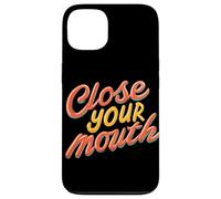Colorful Close your Mouth Speech Emblem Case for iPhone 13