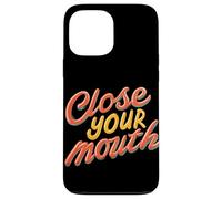 Colorful Close your Mouth Speech Emblem Case for iPhone 13 Pro Max