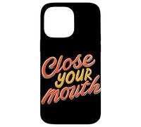 Colorful Close your Mouth Speech Emblem Case for iPhone 14 Pro Max