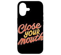 Colorful Close your Mouth Speech Emblem Case for iPhone 17