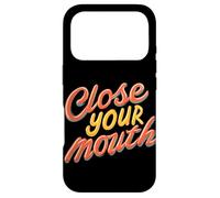 Colorful Close your Mouth Speech Emblem Case for iPhone 17 Pro