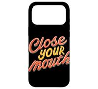 Colorful Close your Mouth Speech Emblem Case for iPhone 17 Pro Max