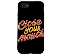 Colorful Close your Mouth Speech Emblem Case for iPhone SE (2020) / 7/8