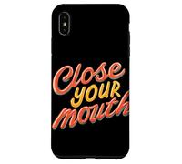 Colorful Close your Mouth Speech Emblem Case for iPhone XS Max
