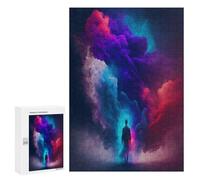 Colorful Clouds A Mystical Journey -1 Displayable Picture Puzzle, 300 PCS - Birthday Gift, with A Decorative Finished Picture