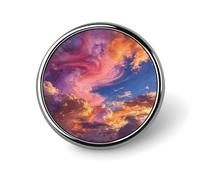 Colorful Clouds Button Pin,Design Your Own Personalized Pin Back Button Badges Exquisite Round Badge Travel Brooch Metal Decorative Pins for Hat Clothes Backpack