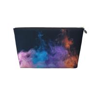 Colorful Clouds Leather Travel Makeup Bag-Waterproof Cosmetic Pouch