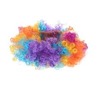 Colorful Clown Wig for Festivals Wear Resistant Multi Function Fake Hair Accessory Fun Cosplay for Halloween Costume Parties Stage Performances Curly Clown Hair to Impress Friends