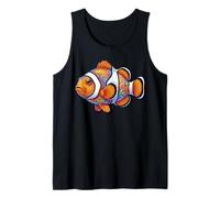 Colorful Clownfish Abstract Ocean Artwork Marine Creature Tank Top