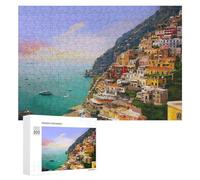 Colorful Coastal Towns A Visual Journey, 300 PCS Jigsaw Puzzle for Adults, Winter Activity Gift - for Detail-Focused Puzzlers