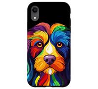 Colorful Cockapoo Dog Face Abstract Art Case for iPhone XR