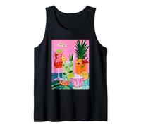 Colorful Cocktails Summer Art Aesthetic Minimalist Modern Tank Top