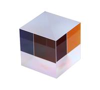 Colorful Combiner Splitter for Cross Dichroic Cube RGB Prism Optical Glass Triangular Prism for Teaching Light Spectrum Triangular Triple Rainbow Glass Photography Crystal Light Spectrum