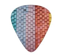 Colorful Corrugated Wall Printed Guitar Picks 12-Piece Set - Comfortable, Versatile Plectrum for All Guitar Styles & Players
