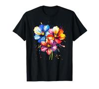 Colorful Cosmos Flowers Wildflower Spring Bloom T-Shirt