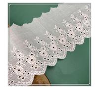 Colorful Cotton Embroidery Lace Edge Width 11cm Ruffle Lace Decoration Rustic Wedding Accessories 15 Yards (Light Pink)