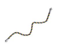 Colorful Cotton Rope Bird Perch, Flexible Parrot Swing Climbing Rope, Sturdy Bendable Bird Cage Accessories With Fixed Ends For Parakeet Cockatiel Conure Lovebird (1 Pack)(Yellow,L 60cm)