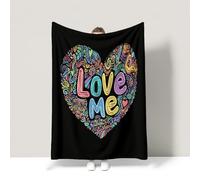 Colorful Couch Blanket Romantic Cute Lively Creative Blanket Fluffy Soft Warm For children teenagers adults and the elderly Queen (200 x 200 CM)