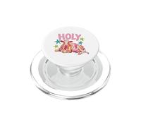 Colorful Cow Graphic with HOLY Text & Stars PopSockets PopGrip for MagSafe