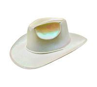 Colorful Cowboy Hat - Glow In The Dark Cowboy Hat | Cowgirl Disco Cap | 14.57x12.99x5.12 Inches | LED HACK GLOWN IN The Dark Party Cowboy Hats Battery Operated Cowboy Hat D