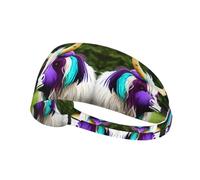 Colorful Cow's Head Elastic Sports Headband, Unisex Headband, Wicks Moisture and Eliminates Excess Sweat, Suitable for Sports Such As Football, Running and Yoga, Etc.