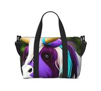 Colorful Cow'S Head Hand Travel Bag. For Men And Women. Durable Material And Stylish Design, Suitable For Business And Leisure Travel.