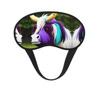 Colorful Cow's Head It is a Black-Rimmed Eye mask. The Soft Eye mask can Improve Sleep Quality and is Suitable for Indoors, Outdoors and Traveling.