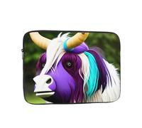 Colorful cow's head Laptop protective case, suitable for 13-inch and 13.6-inch laptops. Features a thickened zipper design.