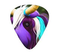 Colorful Cow'S Head Multi-Thickness Guitar Pick Set 12 Pieces Clear Tone Comfortable Feel Strong Wear Resistance And Toughness Comes With Transparent Box