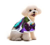 Colorful cow's head Print Pure Cotton Pet T-Shirt, Dogs & Cats Comfy Tee Vest, for Small Medium Summer Winter Clothes