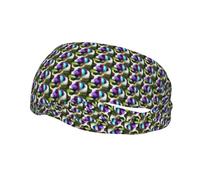 Colorful Cow's Head Sports Sweatband. Sweat-Absorbent, Breathable, Unisex, Suitable for Running, Fitness, Basketball