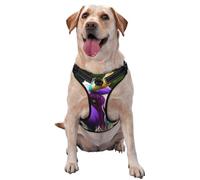 Colorful Cow's Head X-Large Printed Breathable pet Vest, Reflective Design, Adjustable, with Leash, Suitable for Outdoor use