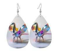 Colorful Cranes Origami Dangle Earrings Creative Earrings Lightweight Earring For Beach Women