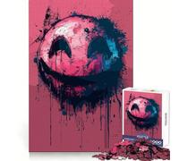 Colorful Crazy Smile Face Puzzles for Adults 1000 Piece Mental Skill Sharp Cut Enjoyable Challenge Xmas Present (38x26cm)