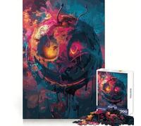 Colorful Crazy Smily Face for Adults 1000 Piece Puzzle Brain Exercise HD Print Home Activity Birthday Art Gift (38x26cm)