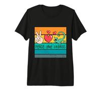 Colorful Creative Animals Nature Humor Lizards Peace Love Premium T-Shirt
