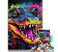 Colorful Crocodiles 1000 Piece Jigsaw Puzzles,Challenging Game And Family Play Wall Decoration Unique Birthday And Xmas Gifts (38x26cm)
