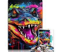 Colorful Crocodiles 1000 Piece Jigsaw Puzzles for Teenagers,Learning Educational Toy for Is Ideal As A Gift for The Whole Family 50x75cm